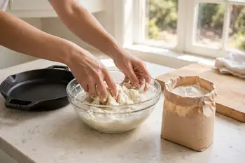 Stir the masarepa, warm water, salt and oil together. Rest 10 minutes, until the dough is soft and holds together without cracking.