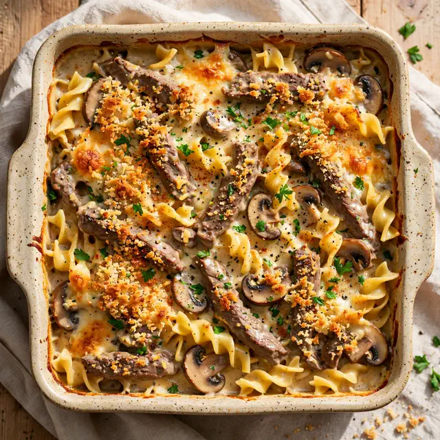 beef stroganoff casserole