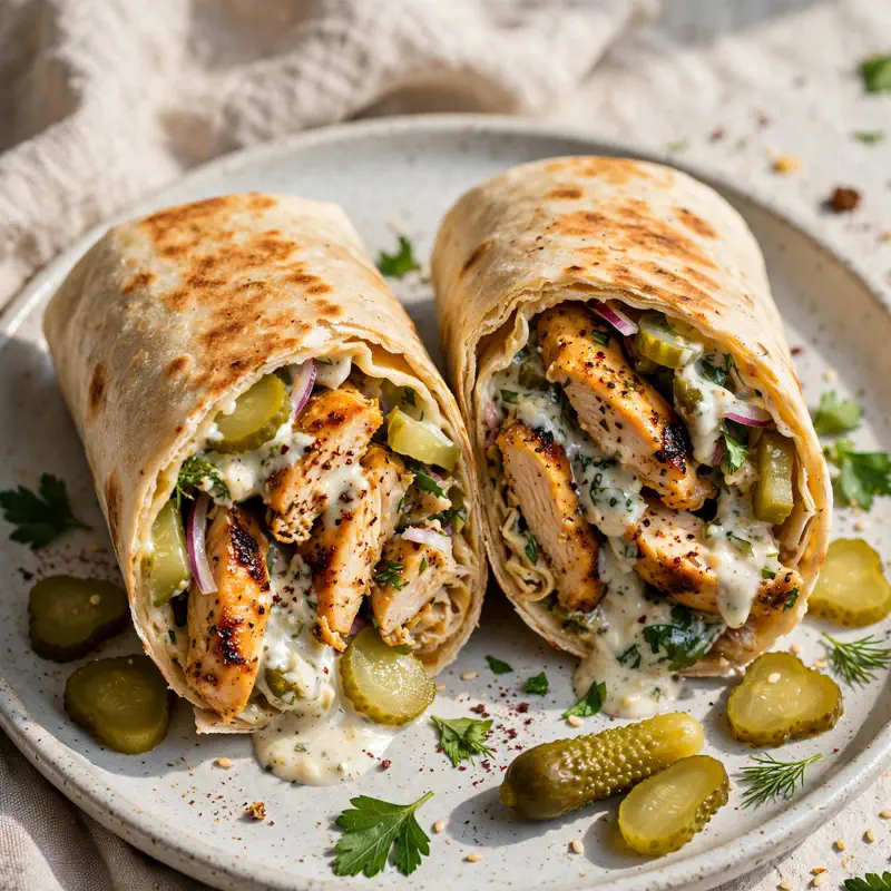 chicken shawarma wrap