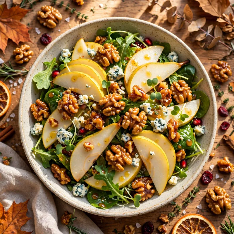 pear walnut salad