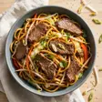 lo mein met rundvlees