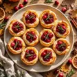bladerdeeghapjes met brie en cranberry