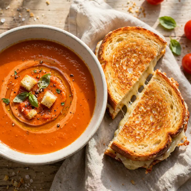 tomato soup with grilled cheese