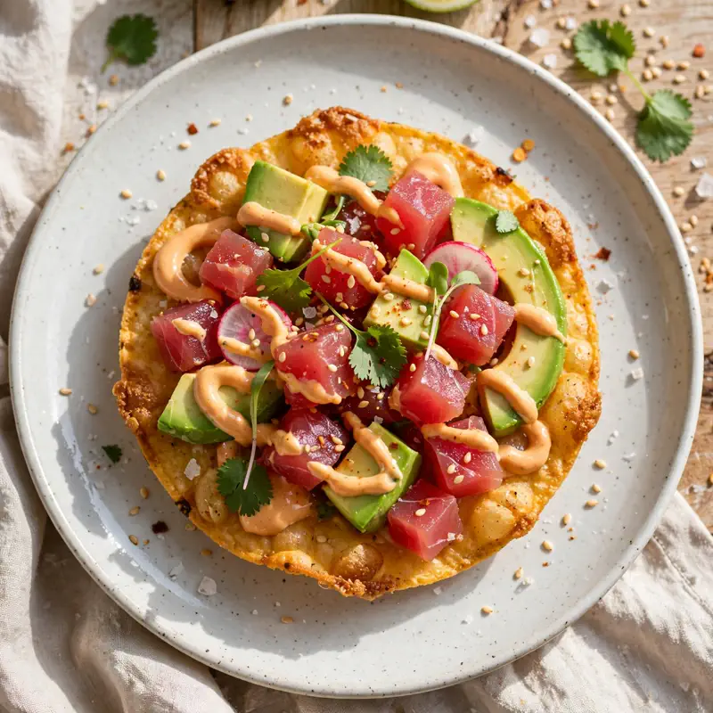 tostada de atun