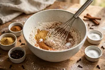Whisk the flour, baking soda, ginger, cinnamon, cloves and salt together in a bowl.