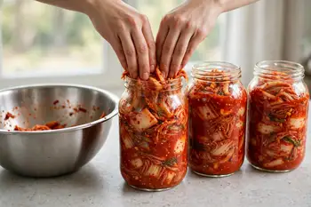 Pack tightly into clean jars, pressing out air pockets, and leave a little headspace. Ferment at cool room temperature for 1 to 2 days, until it smell