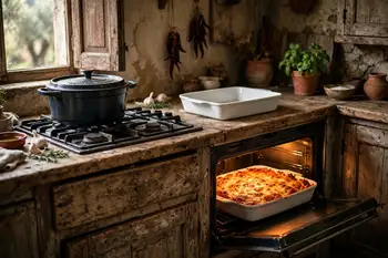 Bake at 350 °F (175 °C) for 45 minutes to 1 hour, until bubbling and deep golden at the edges.