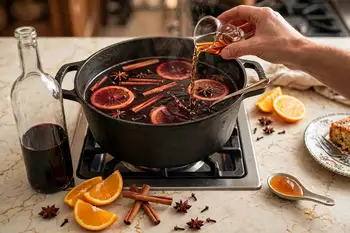 Stir in the brandy, if using, and taste for sweetness, adding a spoon more honey if you like.