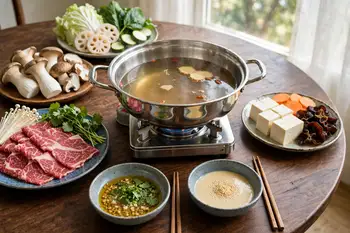 Set out dipping sauces: small bowls of sesame oil with garlic and cilantro, or sesame paste thinned with soy and water.